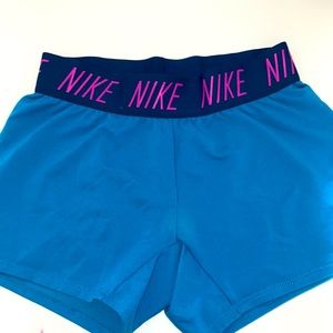 Girls blue Nike shorts